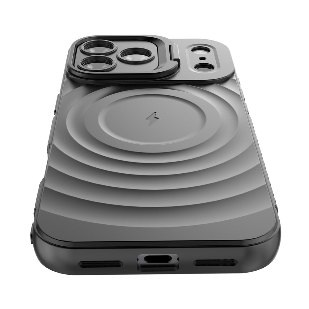 iPhone 17 Pro - Kickstand Ripple Texture Black - 8