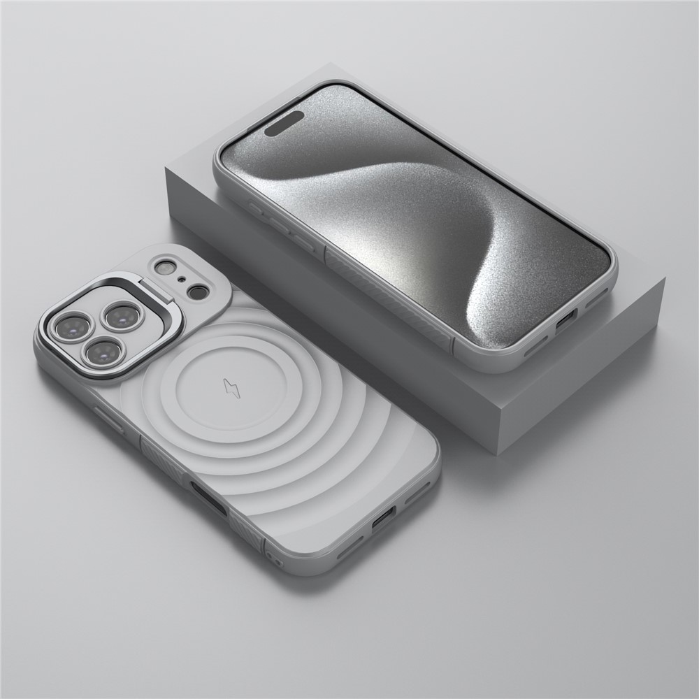 iPhone 17 Pro - Kickstand Ripple Texture Grey - 4