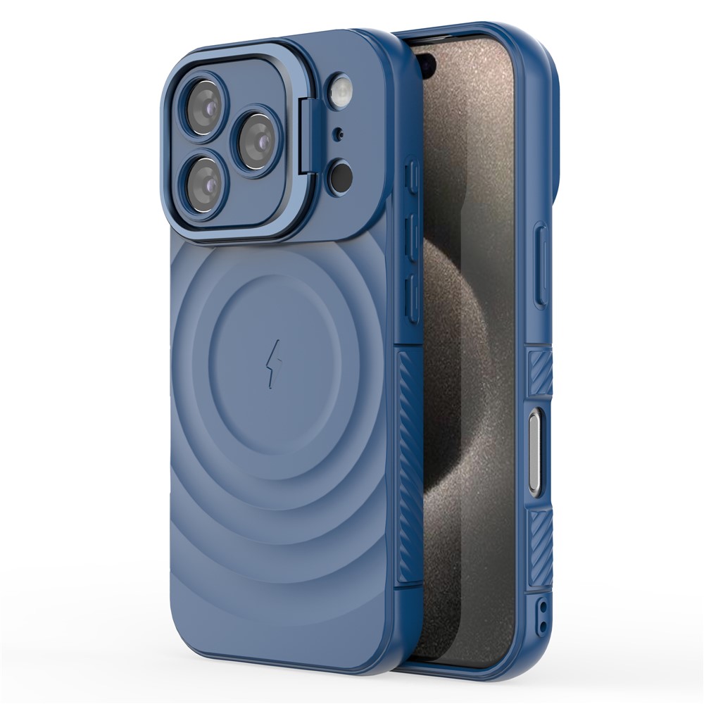 iPhone 17 Pro - Kickstand Ripple Texture Blue - 2