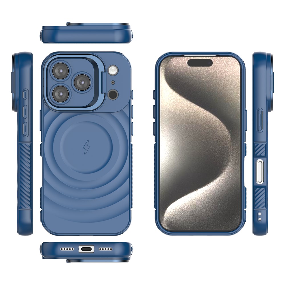 iPhone 17 Pro - Kickstand Ripple Texture Blue - 3