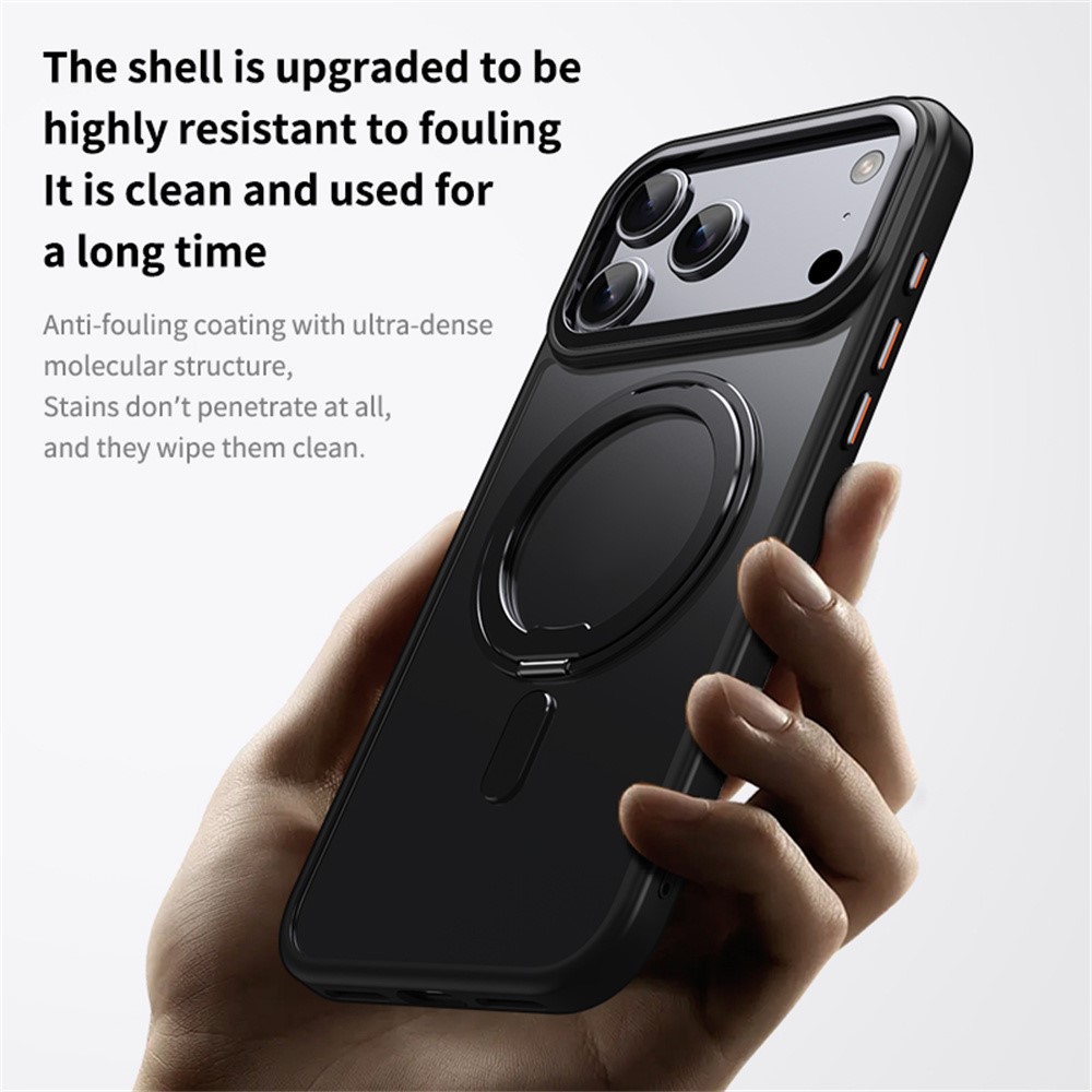 iPhone 17 Pro Max - Acrylic Metal Kickstand With MagSafe Black - 2
