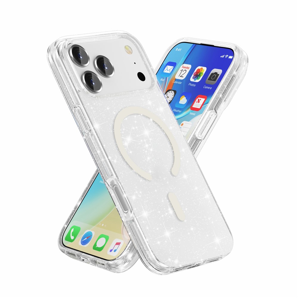 iPhone 17 Pro Max - Glitter Powder With MagSafe Transparent - 2