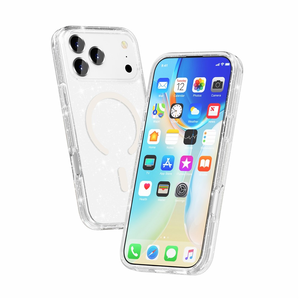 iPhone 17 Pro Max - Glitter Powder With MagSafe Transparent - 3