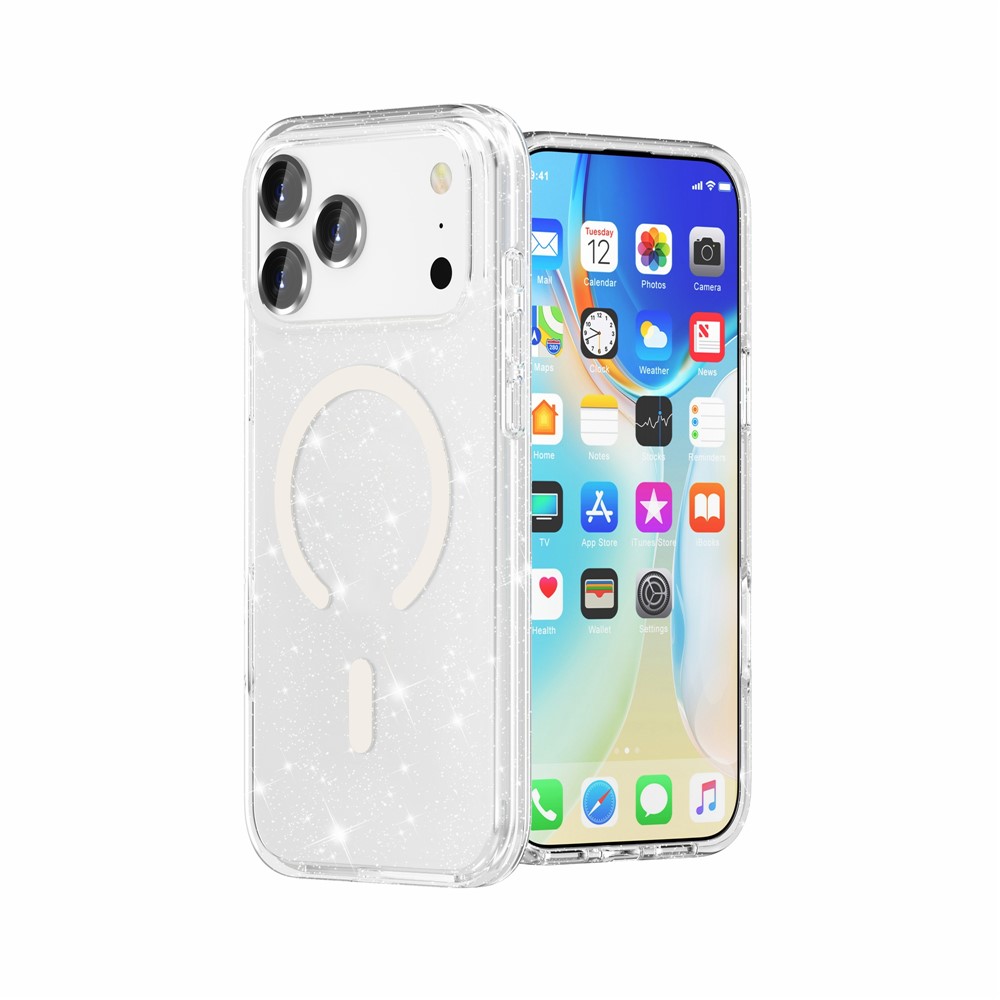 iPhone 17 Pro Max - Glitter Powder With MagSafe Transparent - 4