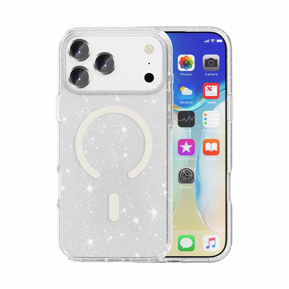 iPhone 17 Pro Max - Glitter Powder With MagSafe Transparent - 5