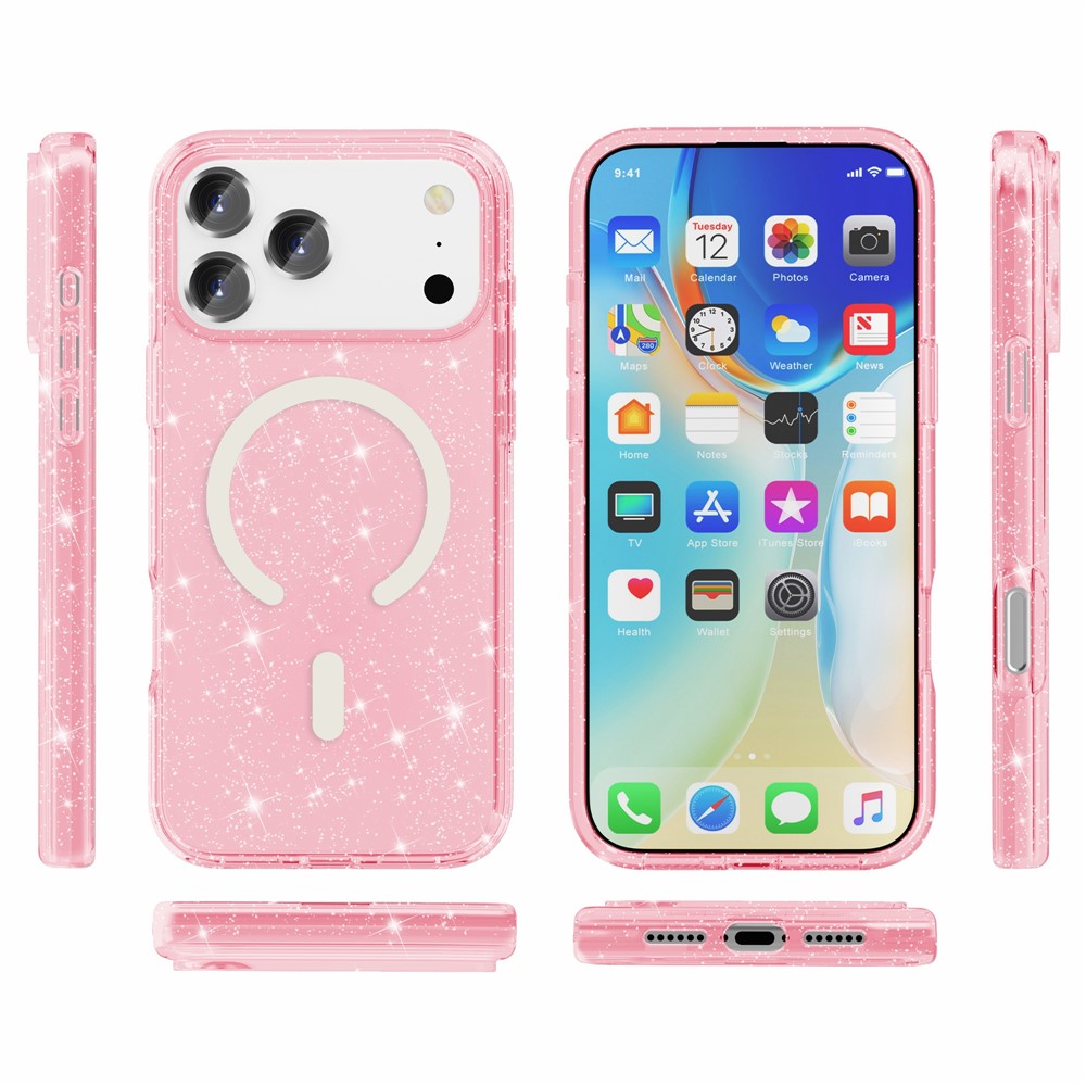 iPhone 17 Pro Max - Glitter Powder With MagSafe Pink - 9