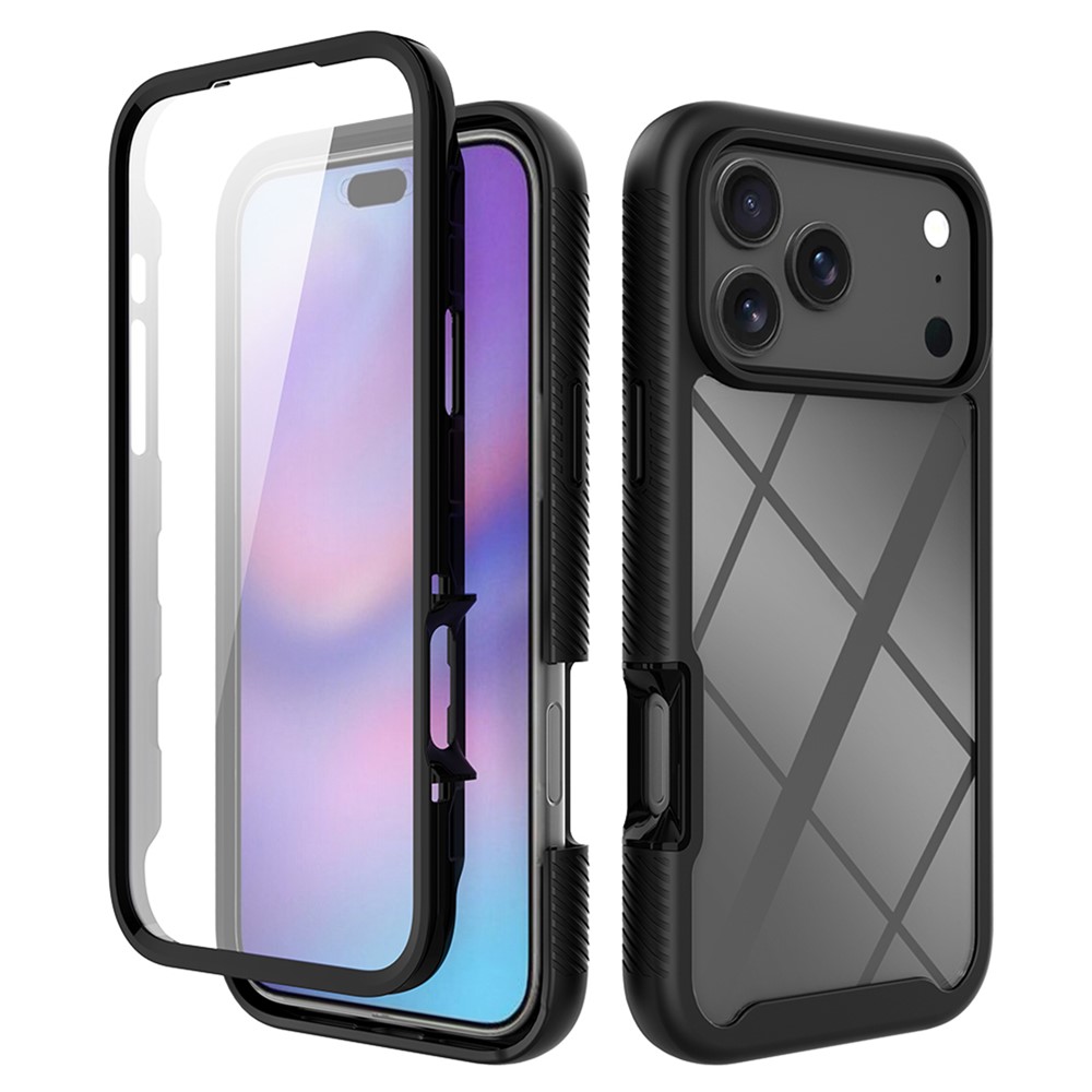 iPhone 17 Pro Max - TPU 360 With PET Screen Black - 2