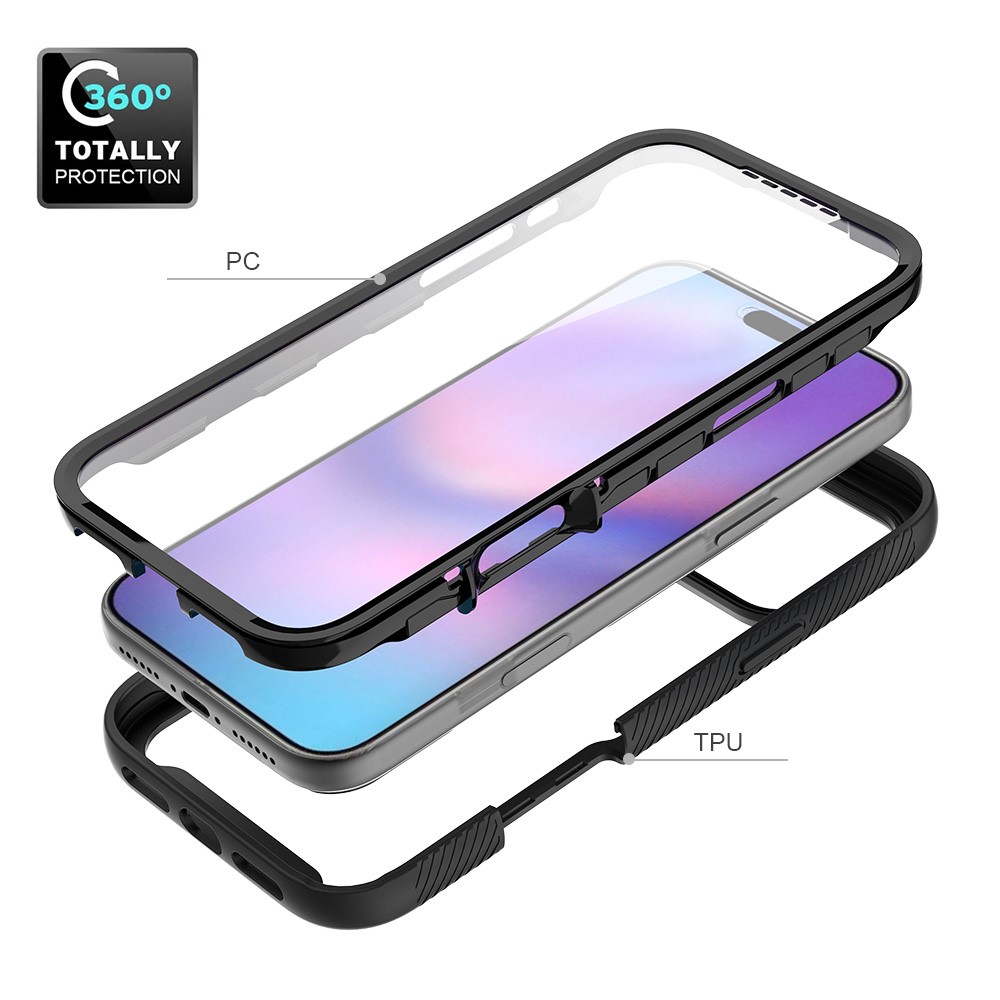 iPhone 17 Pro Max - TPU 360 With PET Screen Black - 5