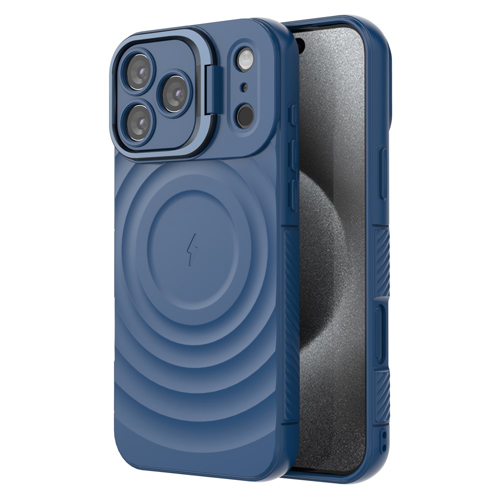 iPhone 17 Pro Max - Kickstand Ripple Texture Blue - 2