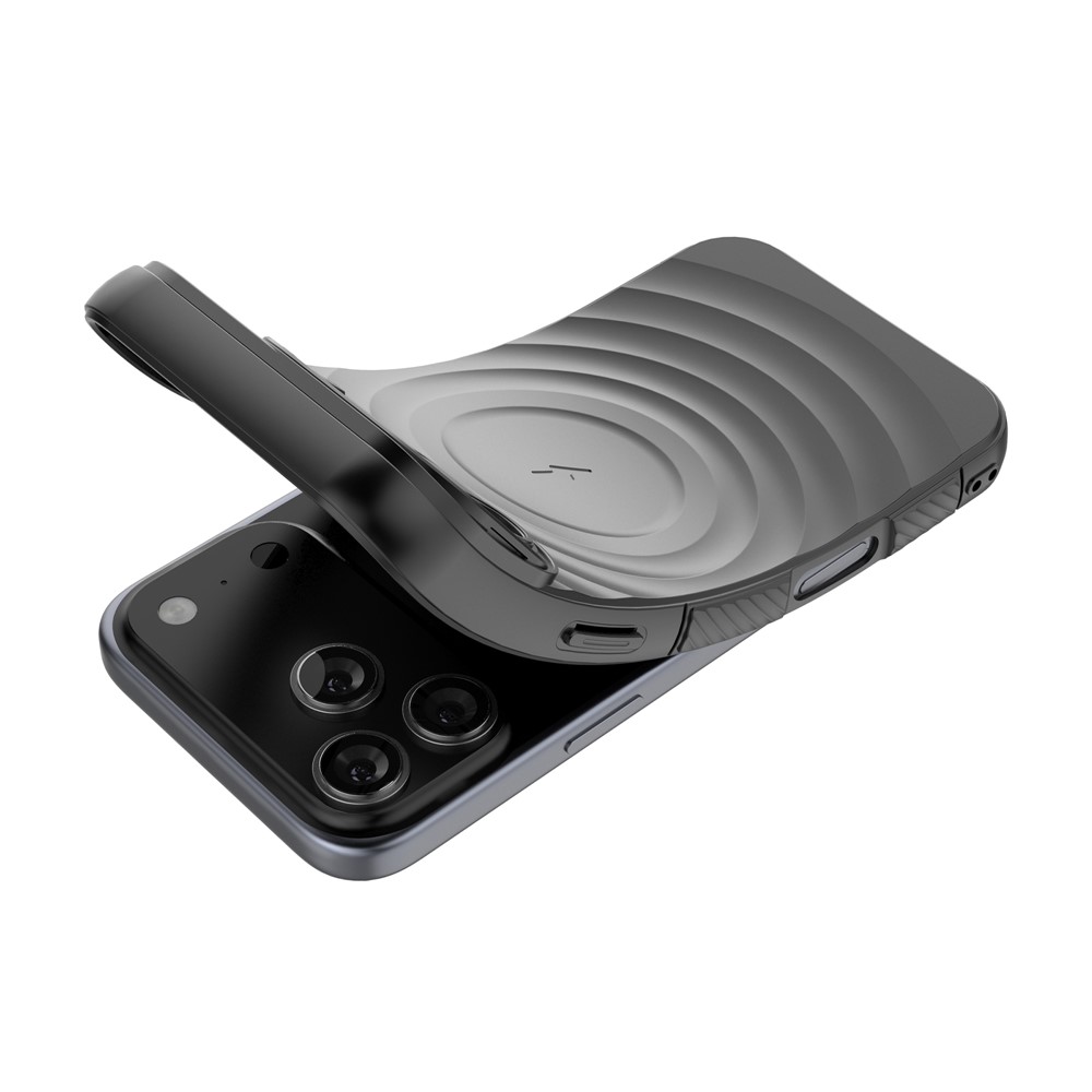 iPhone 17 Pro Max - Kickstand Ripple Texture Blue - 5