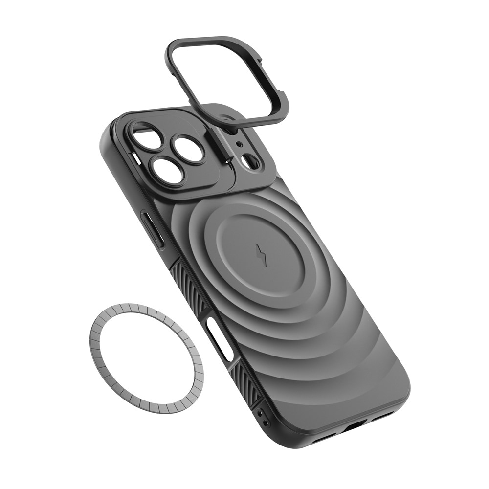 iPhone 17 Pro Max - Kickstand Ripple Texture Blue - 8