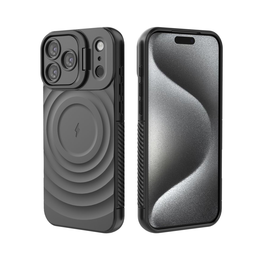iPhone 17 Pro Max - Kickstand Ripple Texture Black - 11