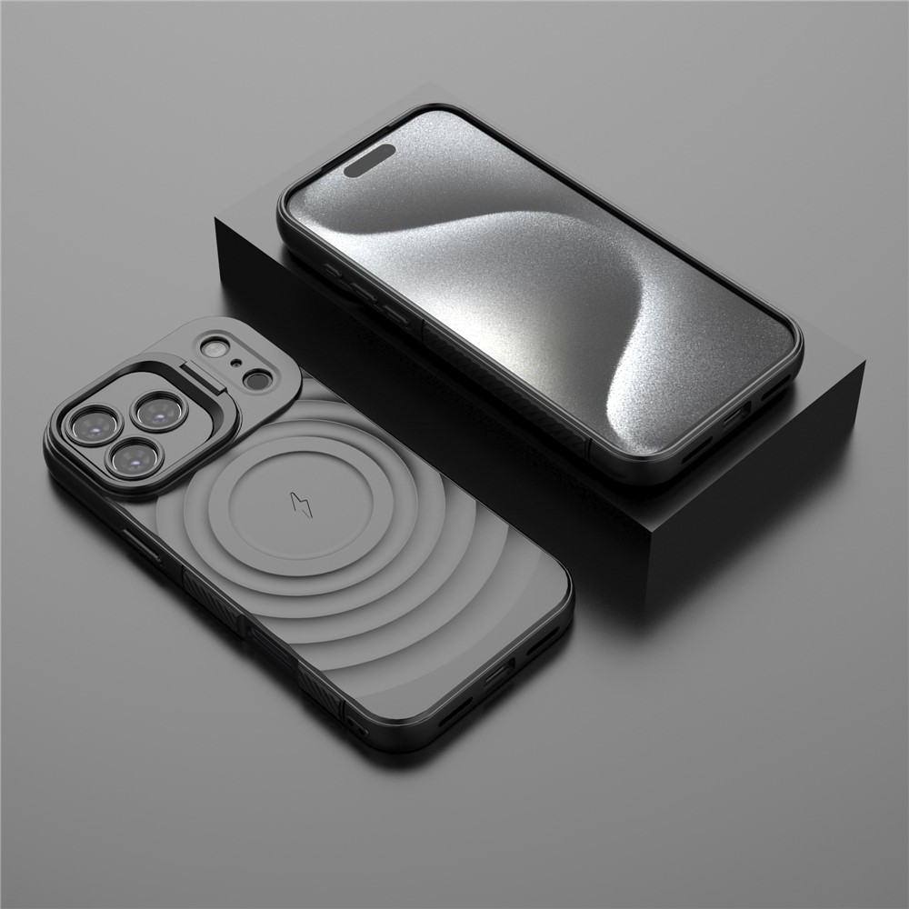 iPhone 17 Pro Max - Kickstand Ripple Texture Black - 13