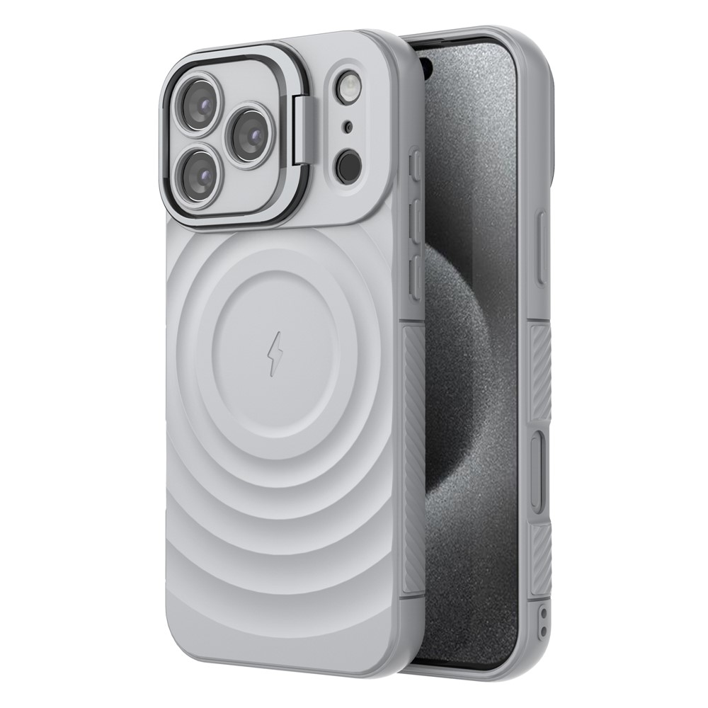 iPhone 17 Pro Max - Kickstand Ripple Texture Grey - 2