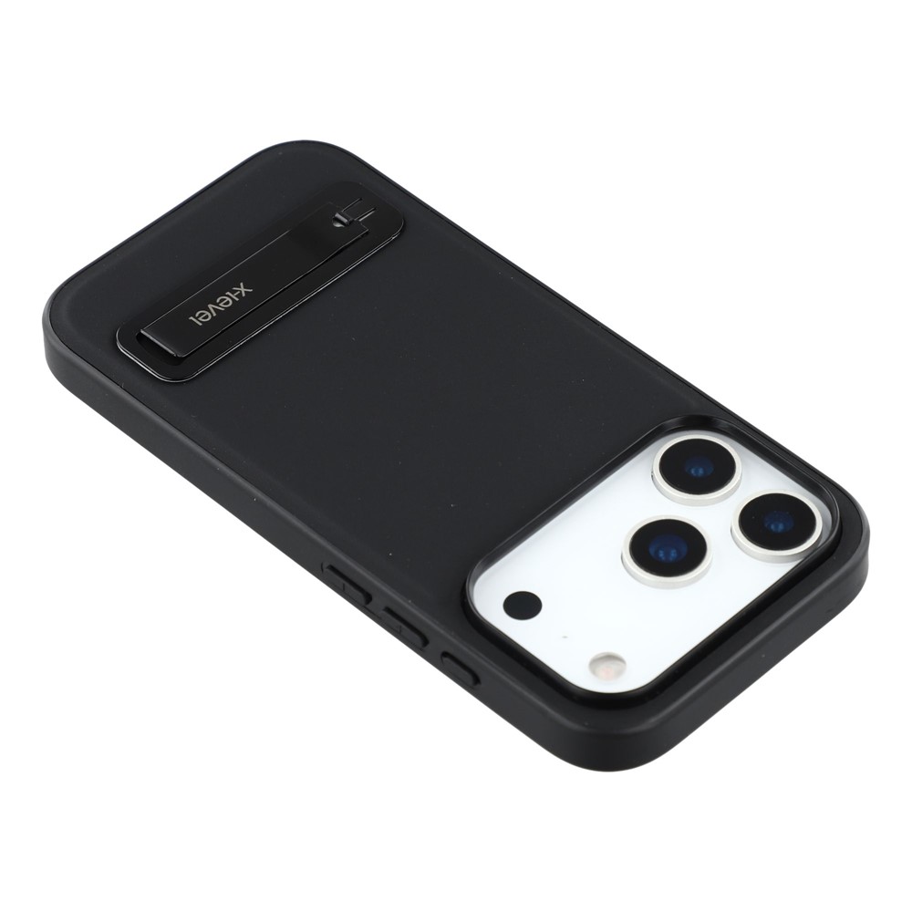 iPhone 17 Pro Max - X-LEVEL Leather Coated With Kickstand Black - 6