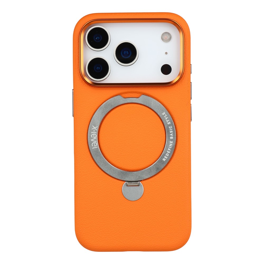 iPhone 17 Pro - X-LEVEL Kickstand Magnetic Case Orange - 3