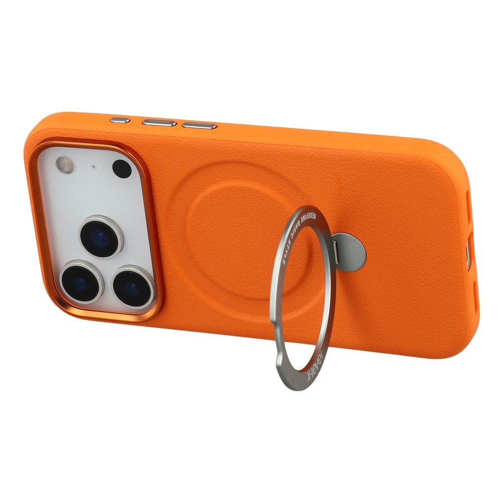 iPhone 17 Pro - X-LEVEL Kickstand Magnetic Case Orange - 4