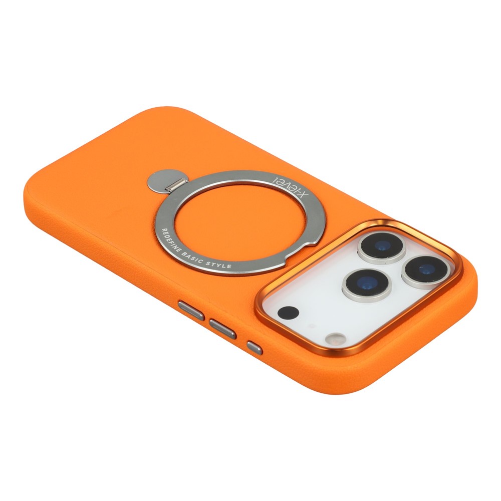 iPhone 17 Pro - X-LEVEL Kickstand Magnetic Case Orange - 6