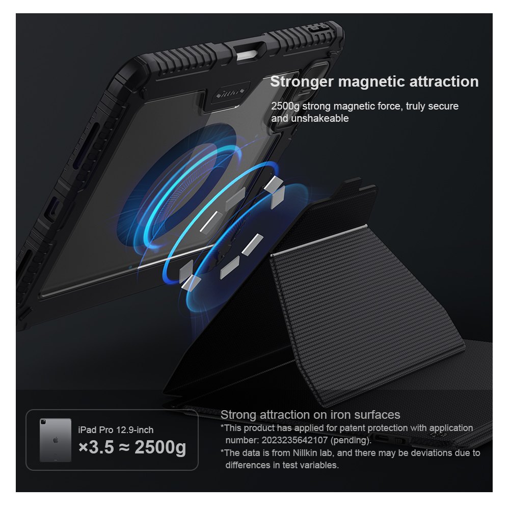 iPad 11 (A16) 2025 - NILLKIN Bumper Combo Keyboard Case Magnetic Black - 8