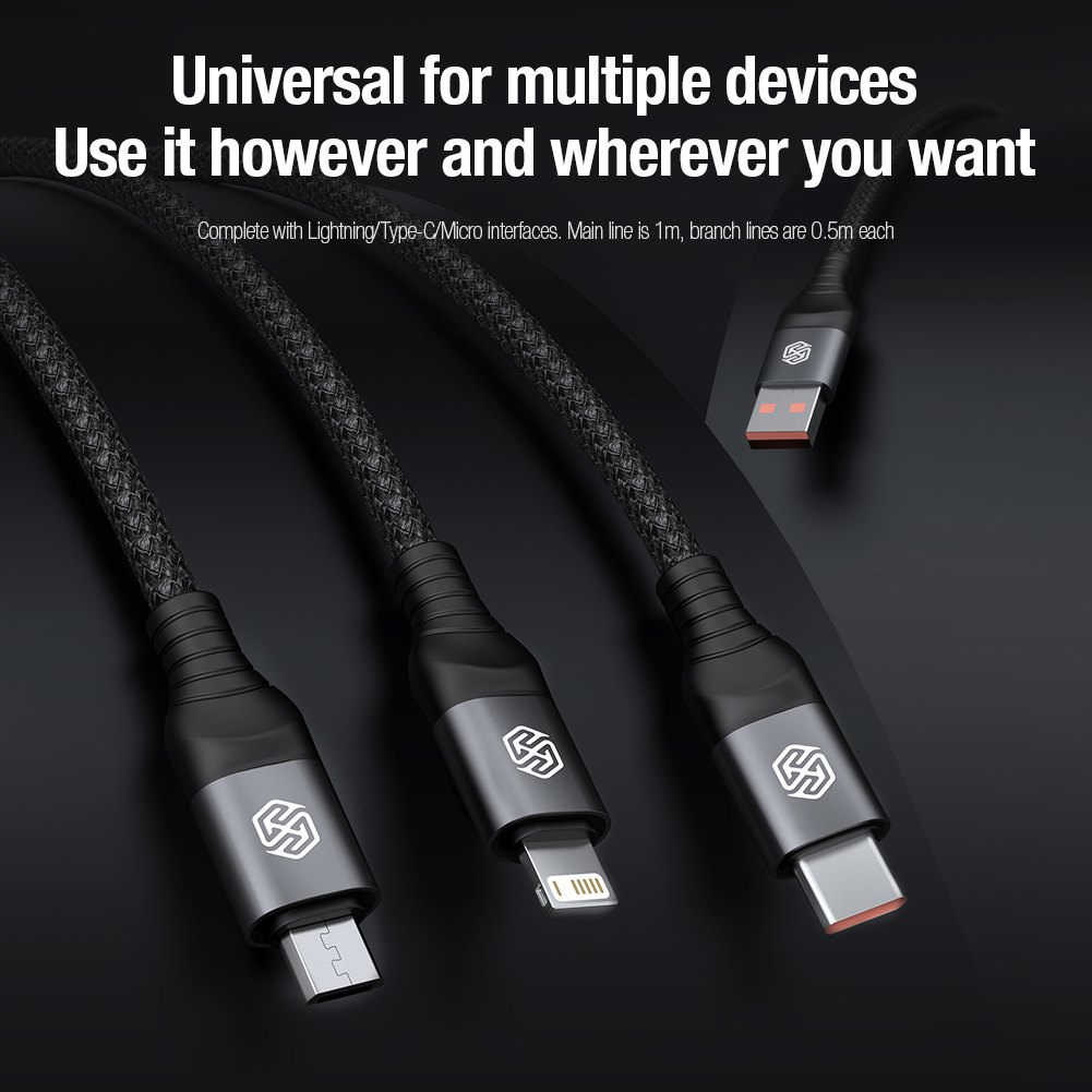 Cable 3 in 1 - NILLKIN Swift Pro Black - 6