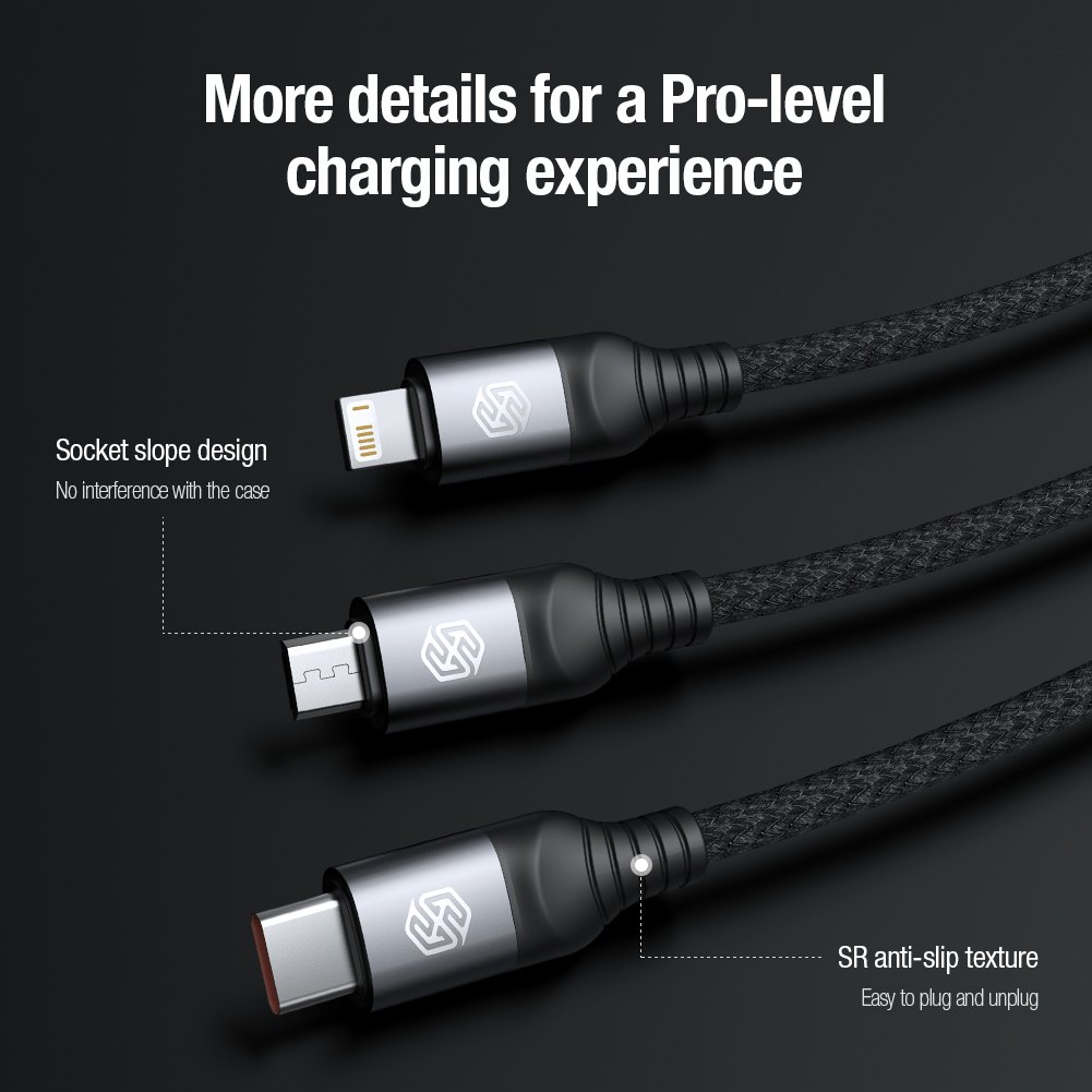 Cable 3 in 1 - NILLKIN Swift Pro Black - 7