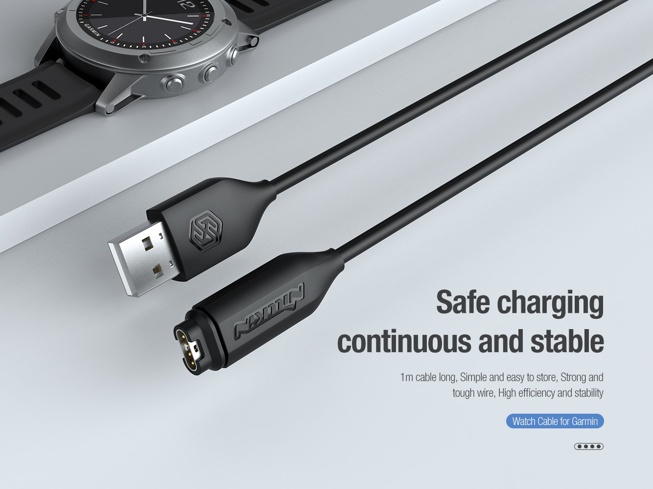 Cable Garmin - NILLKIN USB Black - 3