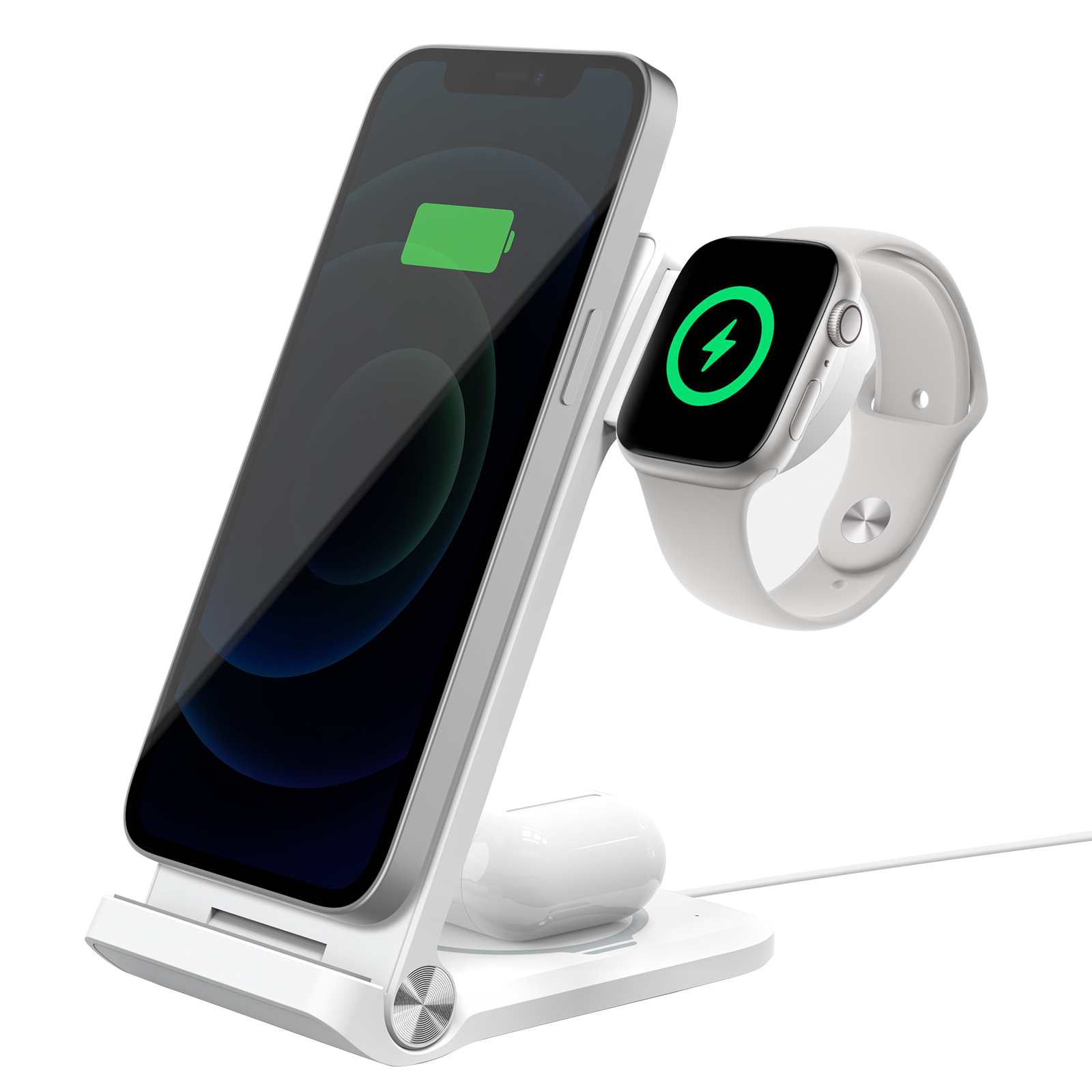 Wireless Charger - NILLKIN PowerTrio 3-in-1 MagSafe White - 2