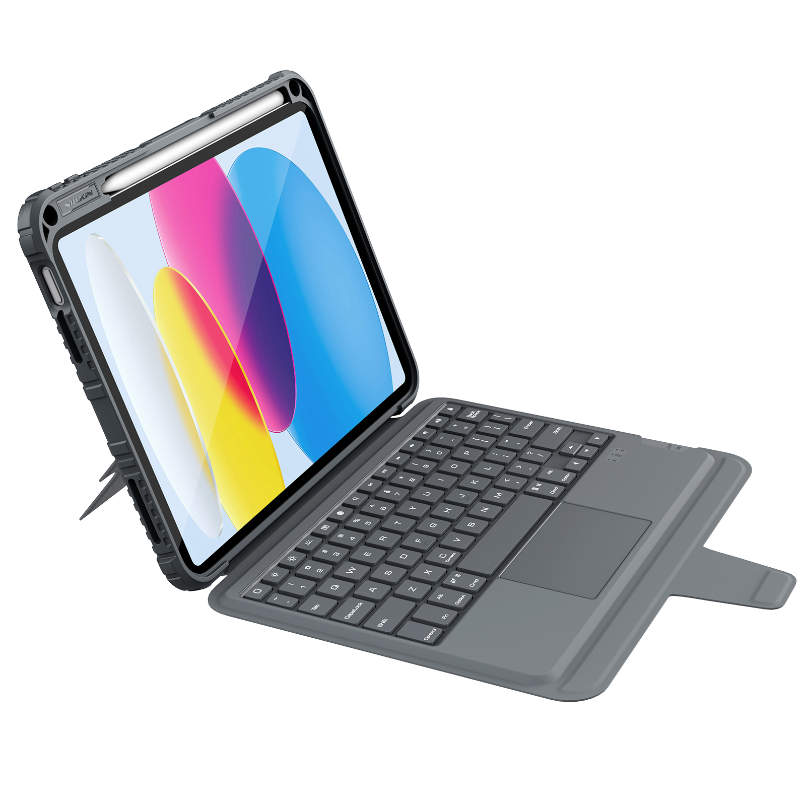 iPad 11 (A16) 2025 - NILLKIN Bumper Combo Keyboard Case Backlit Black - 3