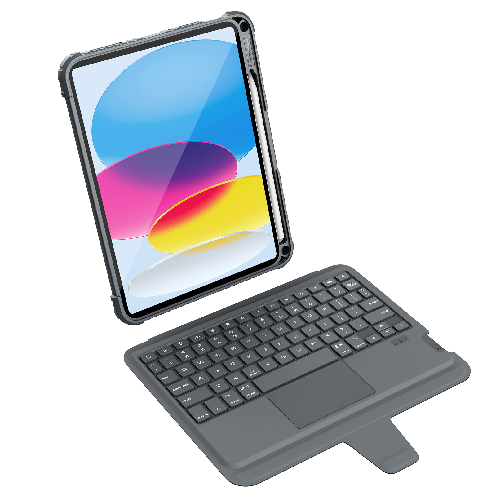 iPad 11 (A16) 2025 - NILLKIN Bumper Combo Keyboard Case Backlit Black - 4