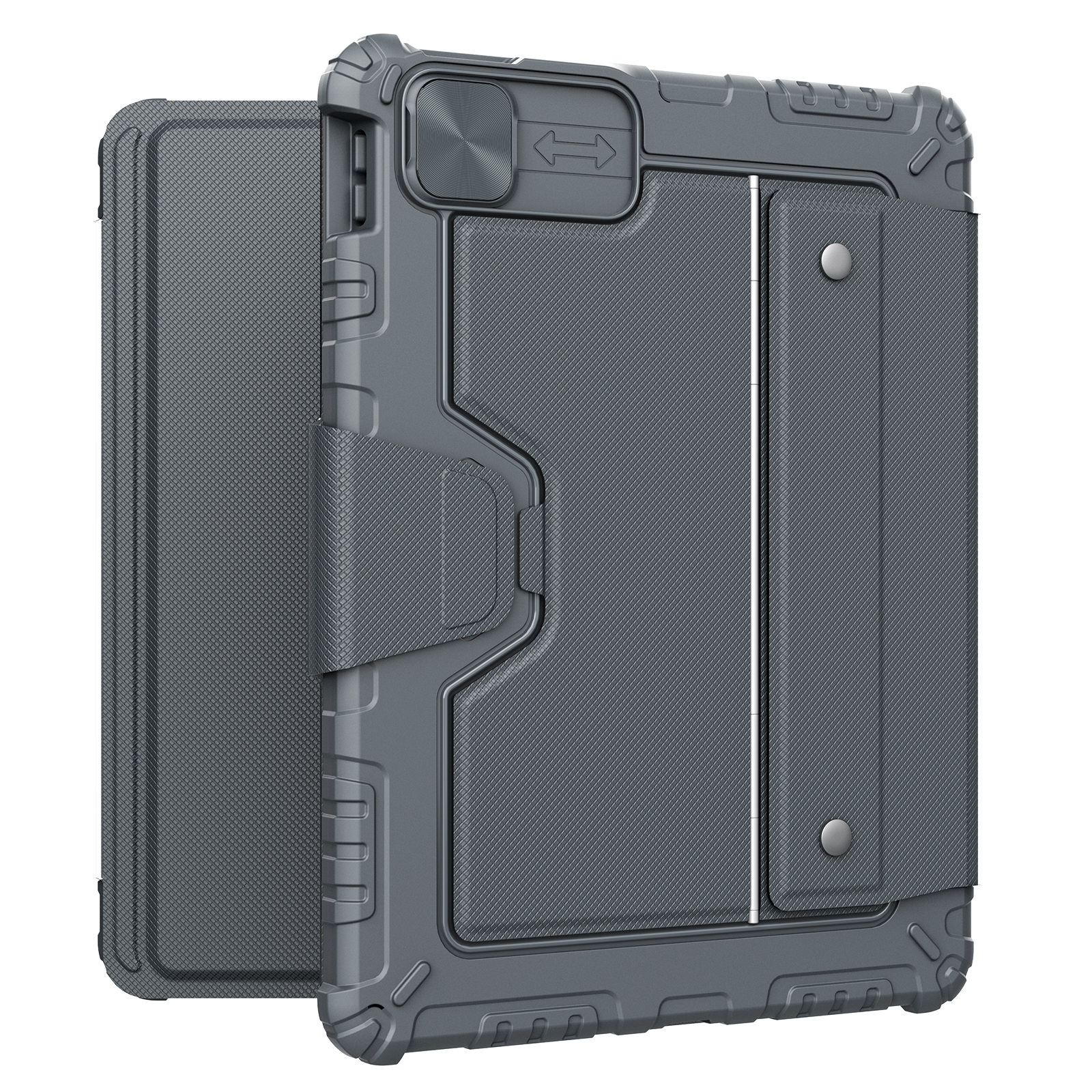iPad Air 11 2024 - NILLKIN Bumper Combo Keyboard Case Backlit Black - 2