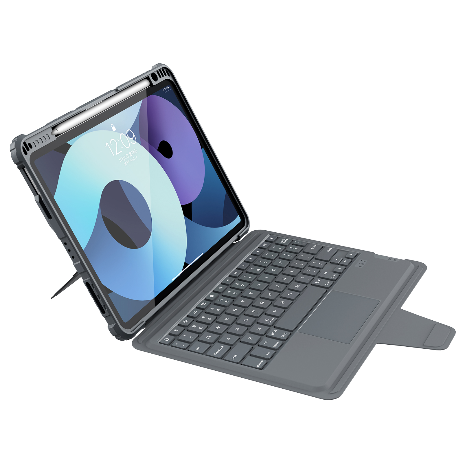 iPad Air 11 2024 - NILLKIN Bumper Combo Keyboard Case Backlit Black - 3
