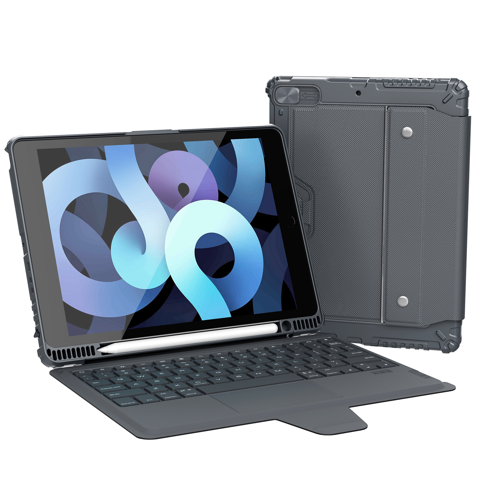 iPad Air 13 2025 - NILLKIN Bumper Combo Keyboard Case Backlit Black