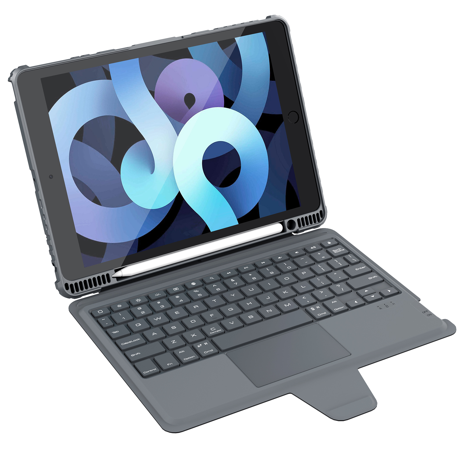 iPad Air 13 2025 - NILLKIN Bumper Combo Keyboard Case Backlit Black - 3