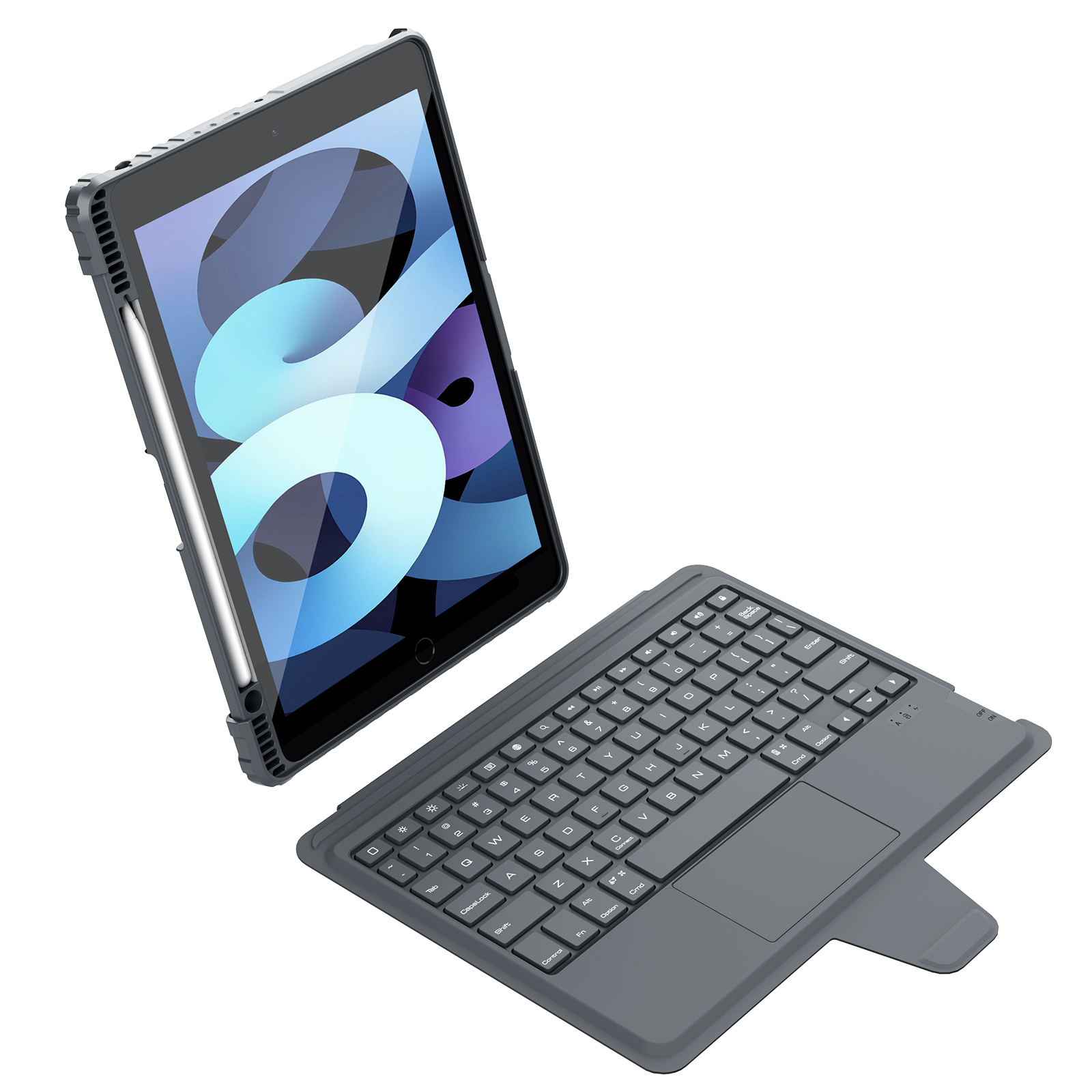 iPad Air 13 2025 - NILLKIN Bumper Combo Keyboard Case Backlit Black - 4