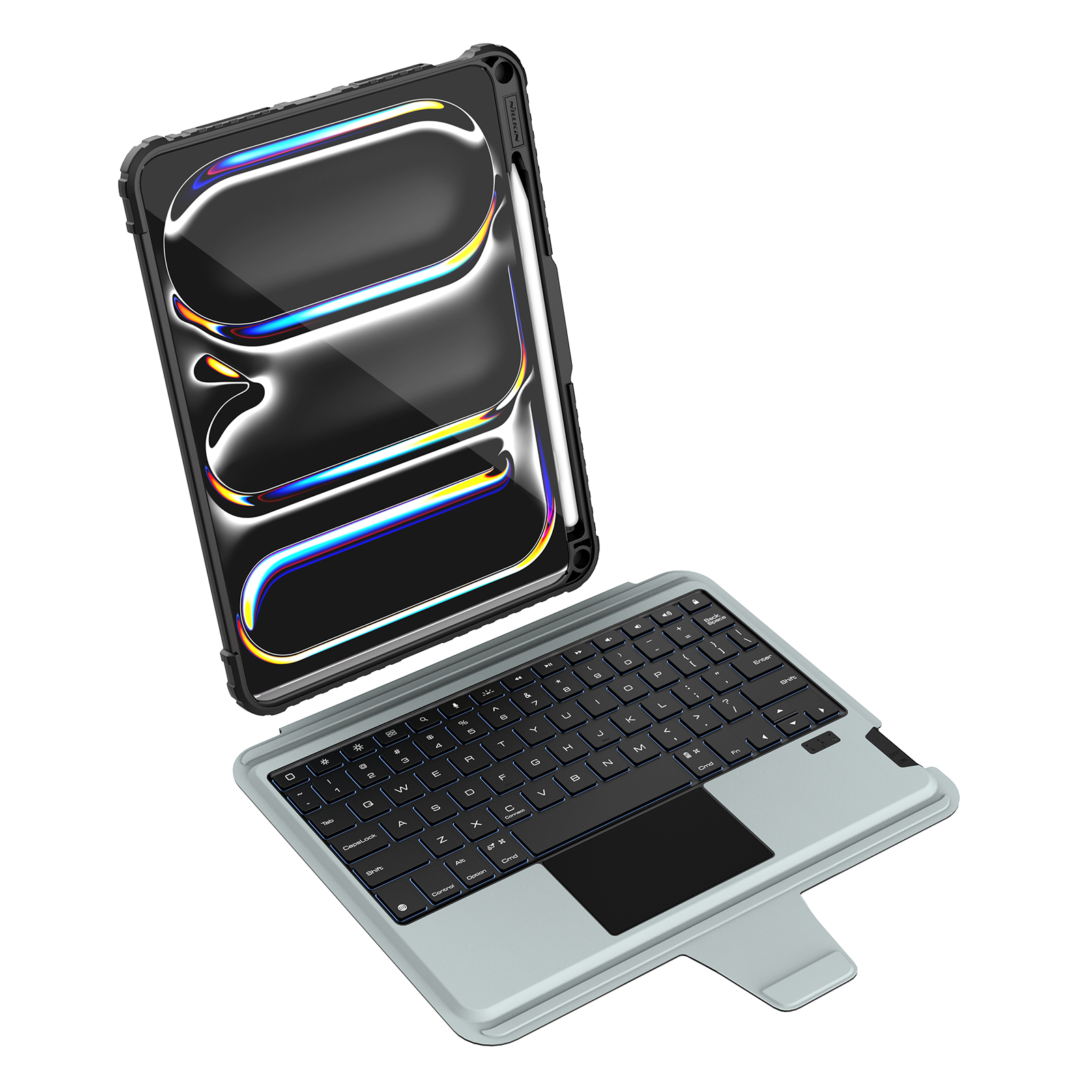 iPad Pro 11 2025 - NILLKIN Bumper Combo Keyboard Case Backlit Black - 4