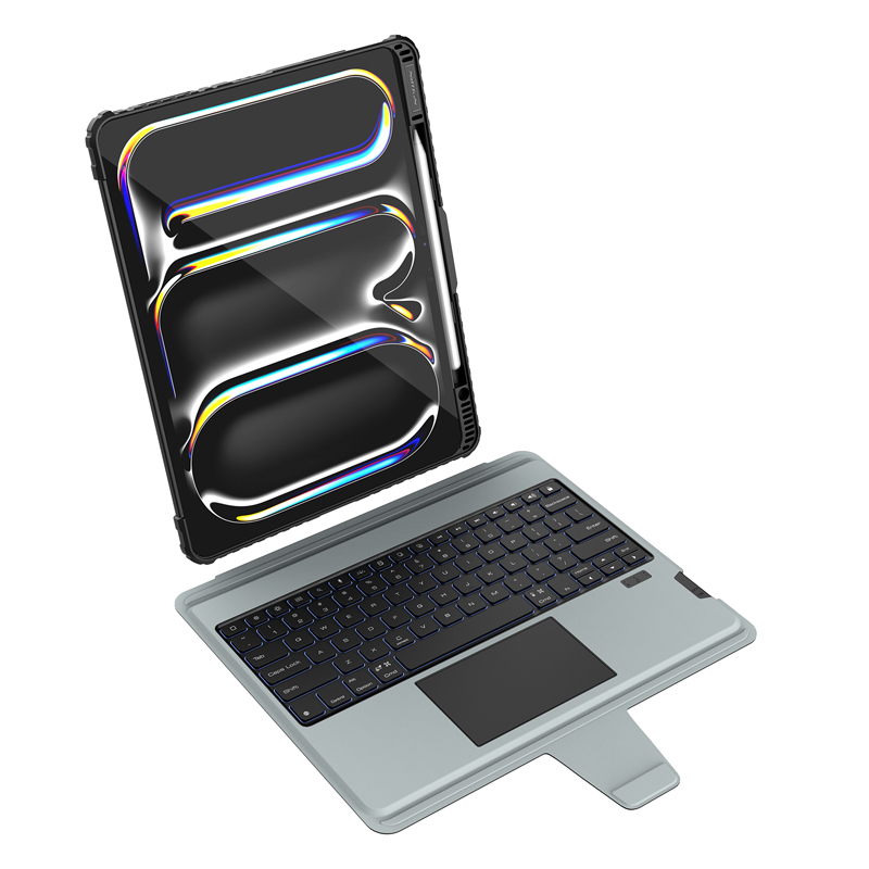 iPad Pro 13 2024 - NILLKIN Bumper Combo Keyboard Case Backlit Black - 5