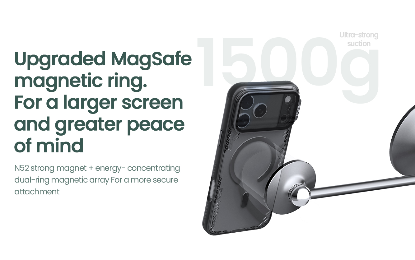 iPhone 17 Pro Max - NILLKIN Iceblade Prop Magnetic Case Transparent Lens Twilight Gray - 3