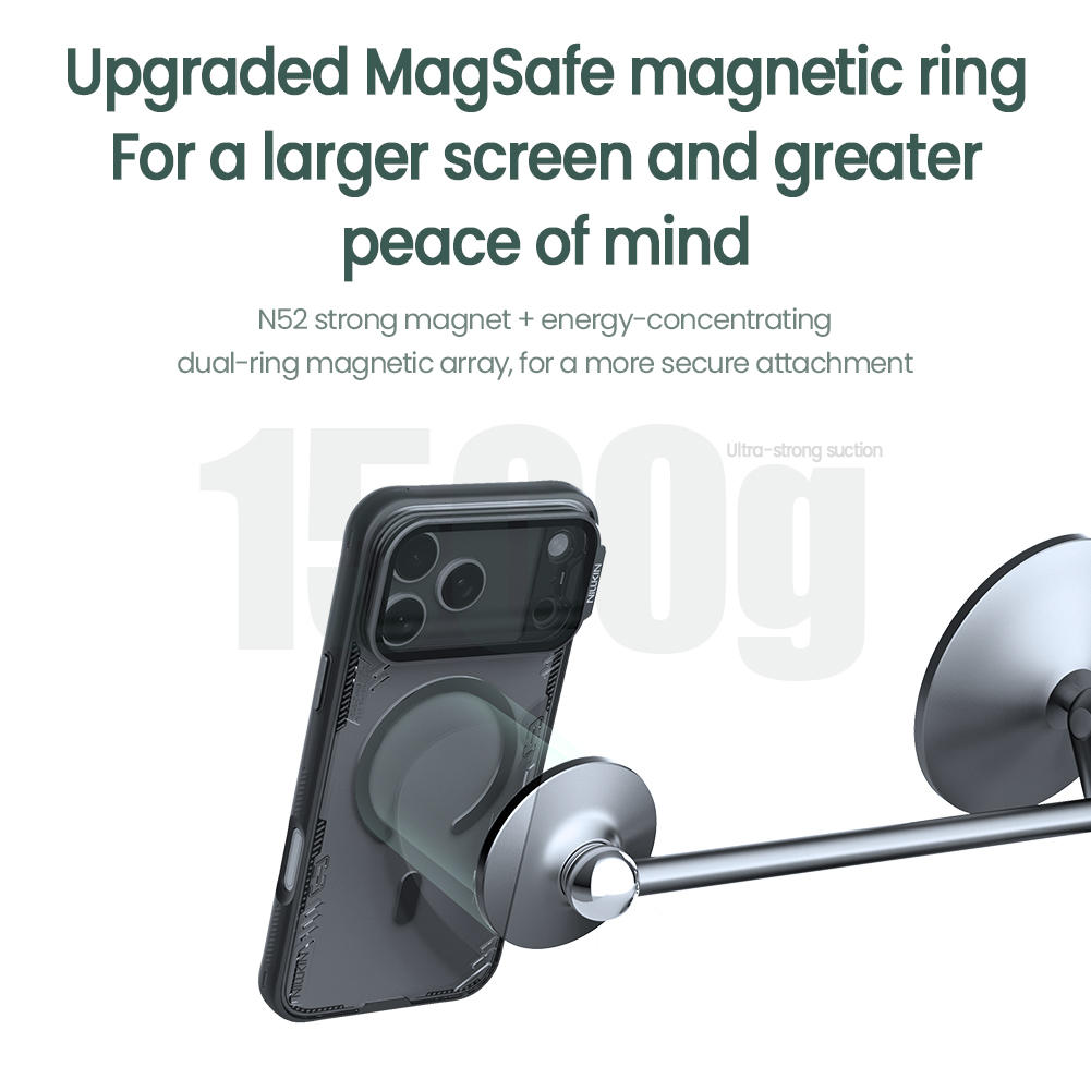 iPhone 17 Pro Max - NILLKIN Iceblade Prop Magnetic Case Transparent Lens Twilight Gray - 4
