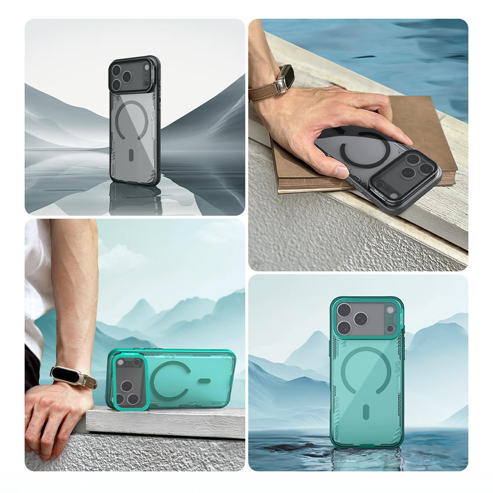 iPhone 17 Pro Max - NILLKIN Iceblade Prop Magnetic Case Transparent Lens Twilight Gray - 5