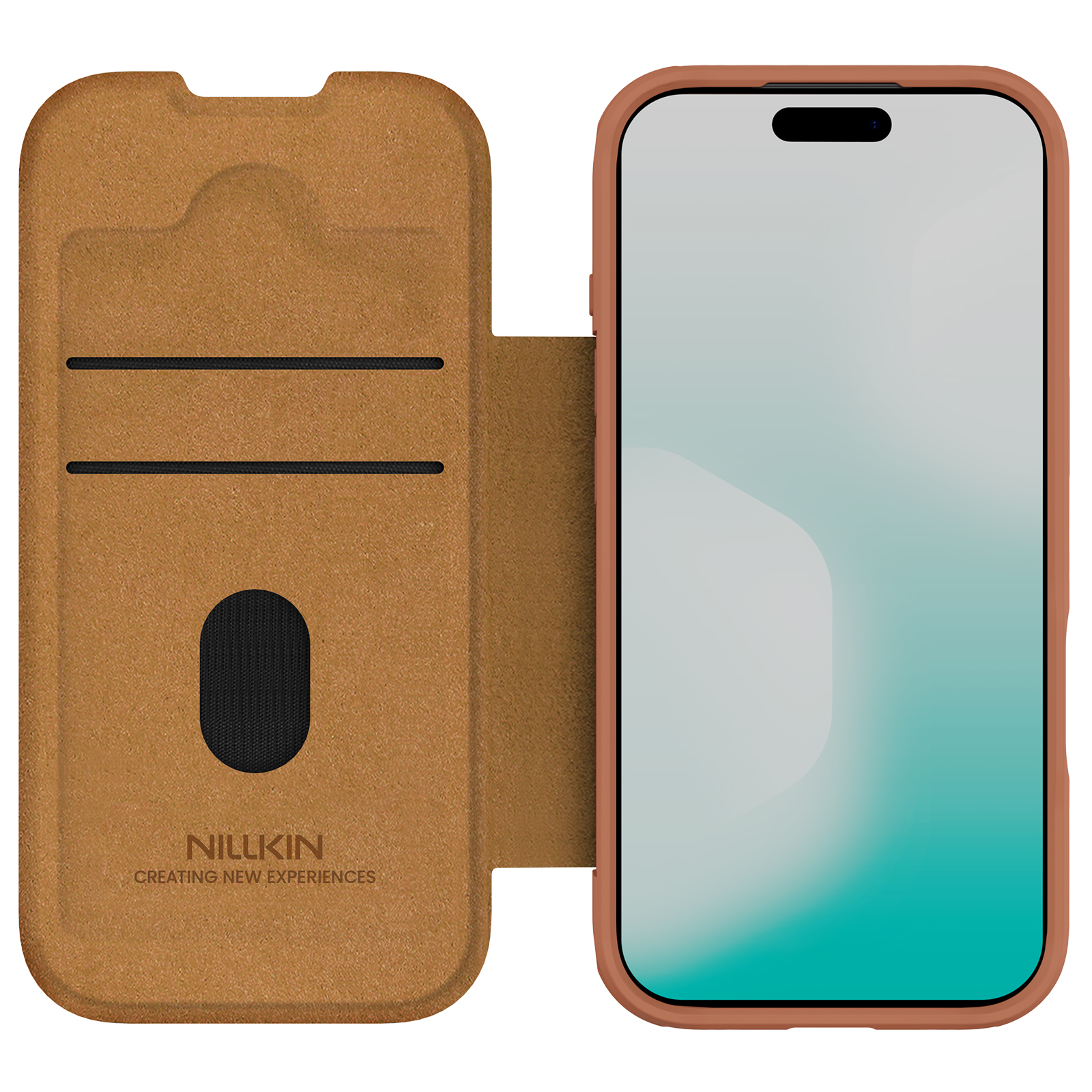 iPhone 17 Pro - NILLKIN Qin Pro Leather Case Brown - 2