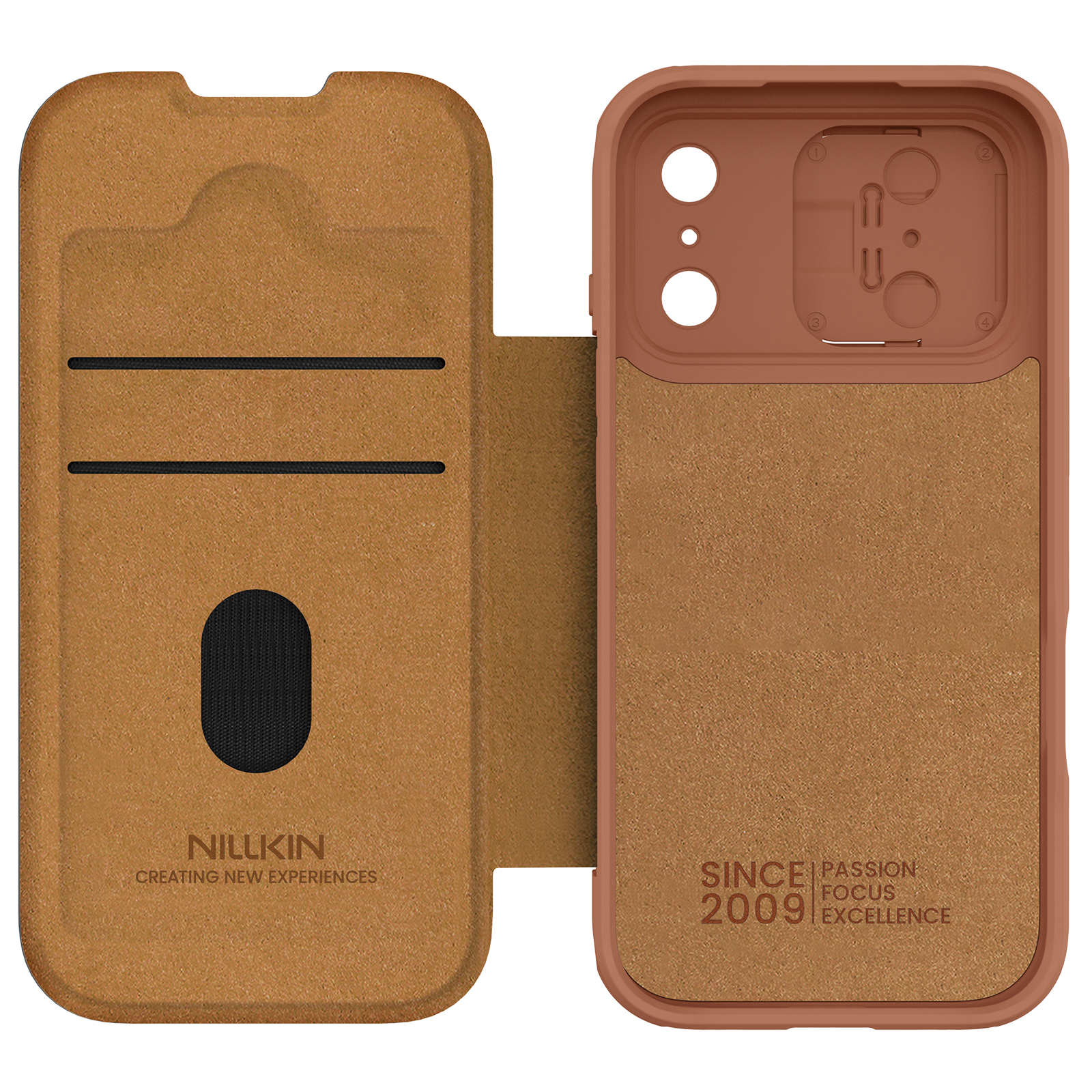 iPhone 17 Pro - NILLKIN Qin Pro Leather Case Brown - 3