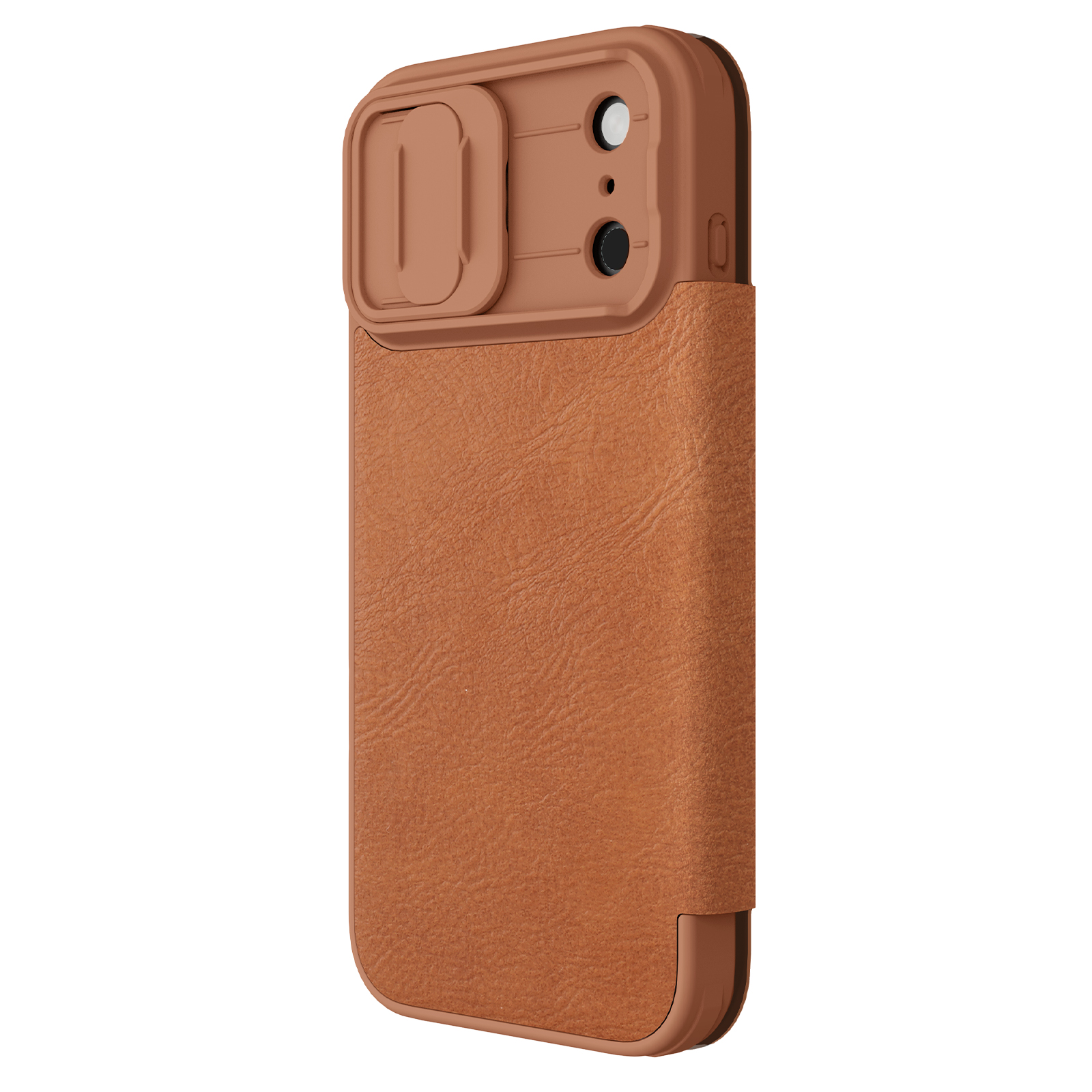 iPhone 17 Pro Max - NILLKIN Qin Pro Leather Case Brown - 2