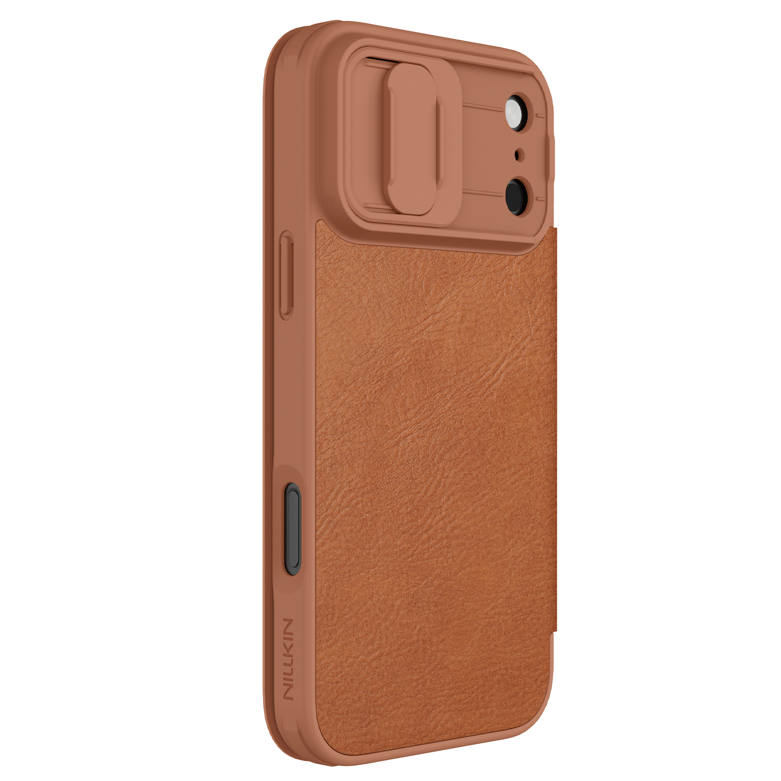 iPhone 17 Pro Max - NILLKIN Qin Pro Leather Case Brown - 3
