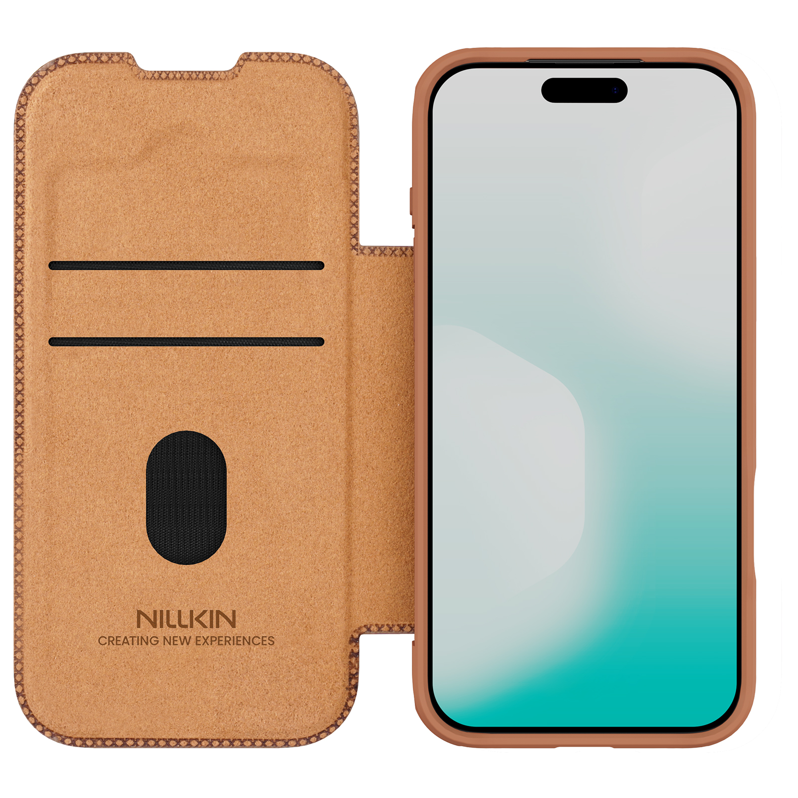 iPhone 17 Pro Max - NILLKIN Qin Pro Leather Case Brown - 4