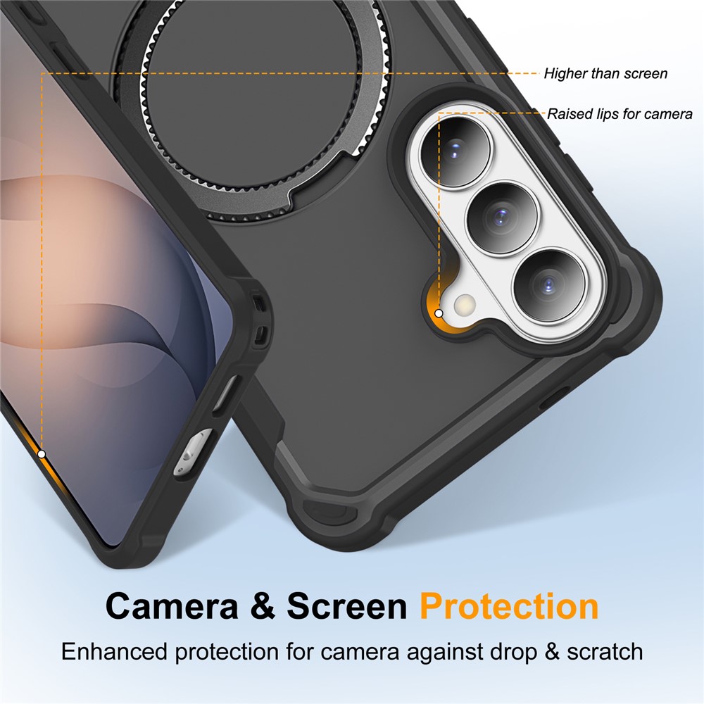 SS Gxy S26 - Shockproof Kickstand Black - 3