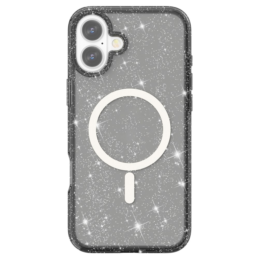 iPhone 16 - Glitter Powder With MagSafe Transparent Black - 2