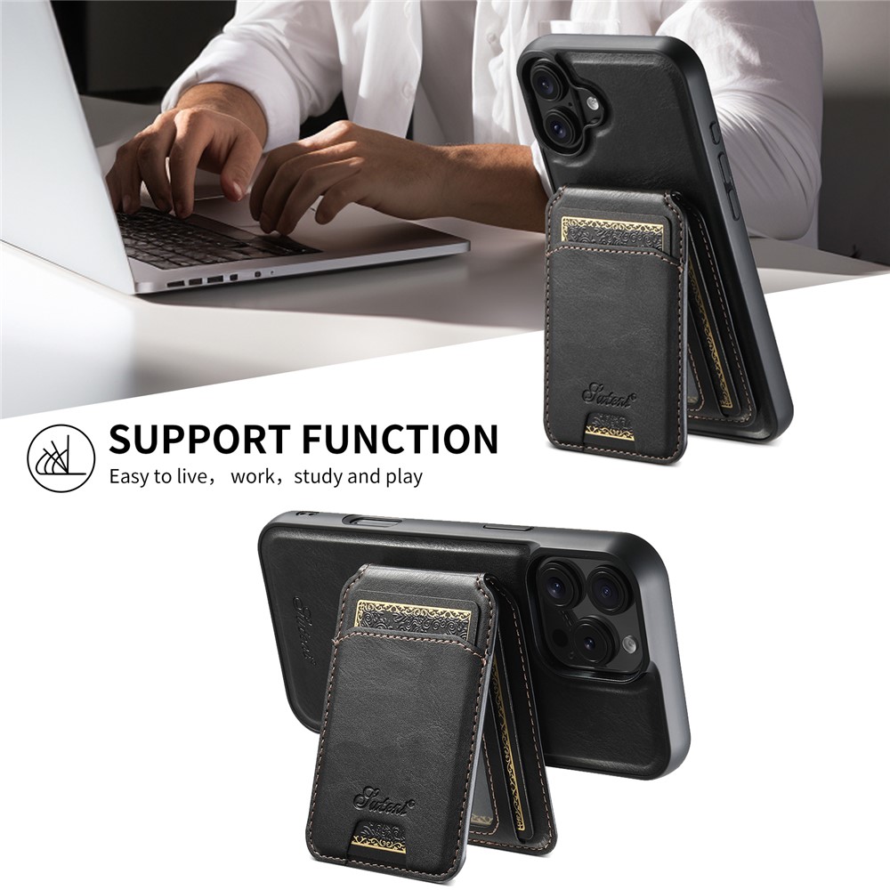 iPhone 16 Pro Max - Magnetic Detachable Card Holder Black - 3