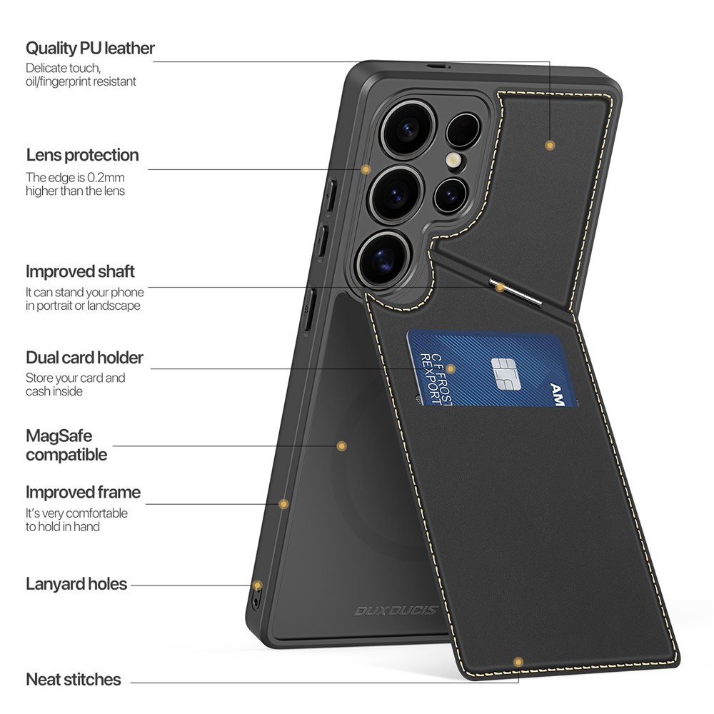 Samsung Galaxy S25 Ultra - DUX DUCIS Rafi Series Magnetic Black - 3