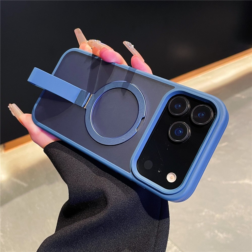iPhone 17 Pro Max - Integrated Lanyard Metal Ring Kickstand Sapphire
