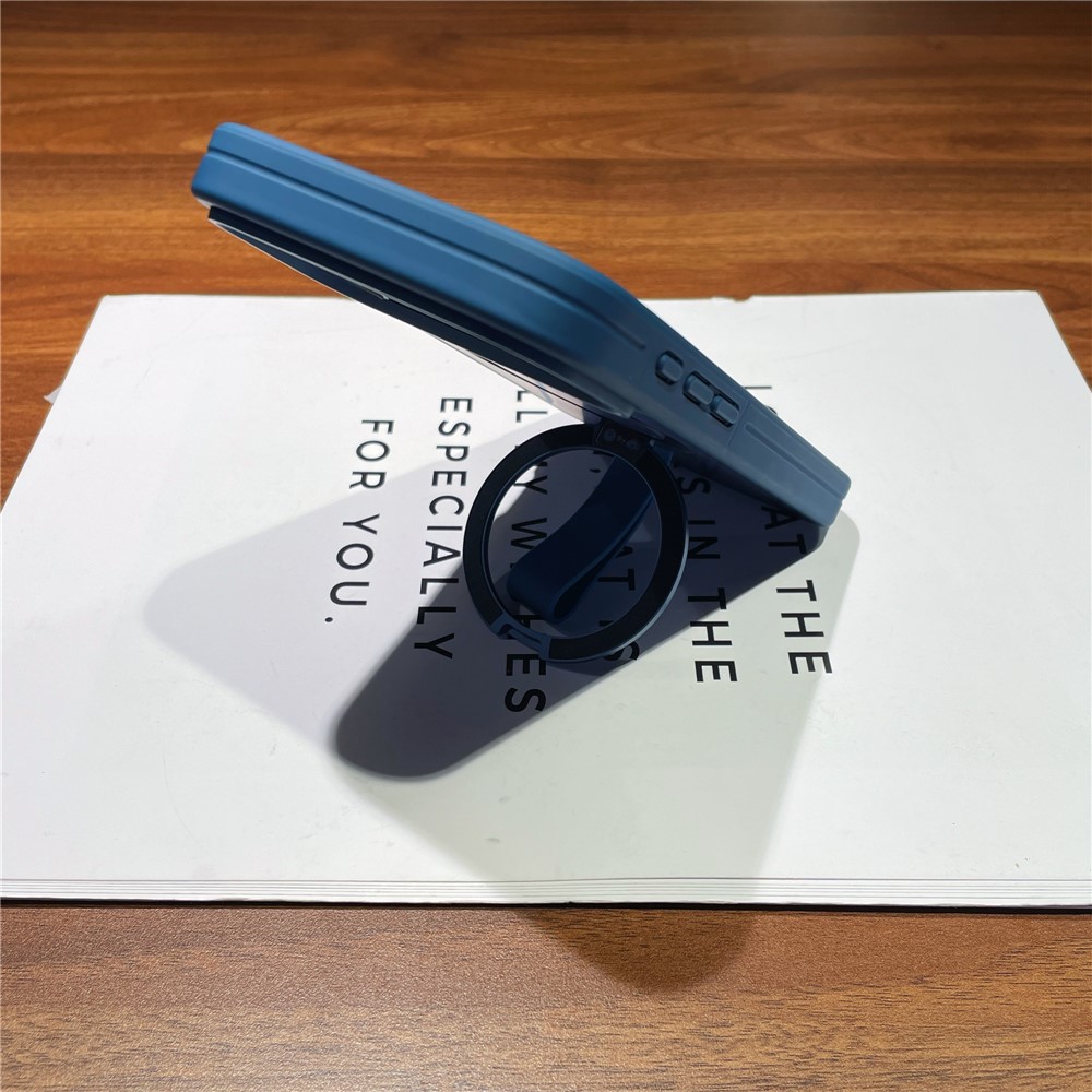 iPhone 17 Pro Max - Integrated Lanyard Metal Ring Kickstand Sapphire - 2